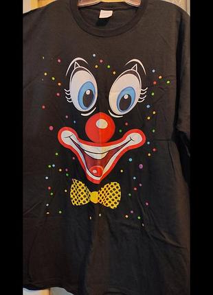 Размер 3 xl новая футболка майка с европы клоун смайл эмоджи лицо подарок