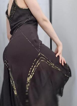 Silk 100% / silver / st. emeile silk / шелковое платье / платье для бальных танцев / платье для танцев / 2yk / платье с пайешками / латинное танцы / латинное