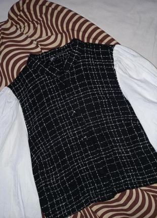 Твидовая блуза рубашка zara6 фото