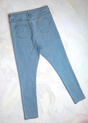 💝2+1=4 голубых зауженных джинсы скинни высокая посадка boohoo, размер 48 - 503 фото