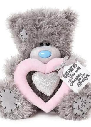 Мышка teddy с сердечком в сердечке 23 см /10535/