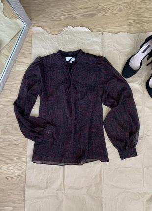 Блуза шифон класика марсала бордо