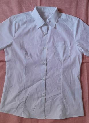 Smart start фирменная белая школьная шведка блузка на девочку