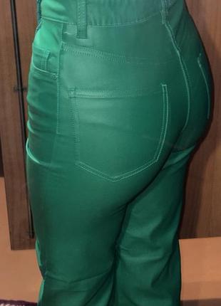 Штаны брюки джинсы зеленые sinsay3 фото