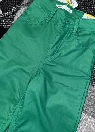 Штаны брюки джинсы зеленые sinsay7 фото