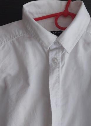 Белая рубашка для мальчика 8роков (126-131)kiabi