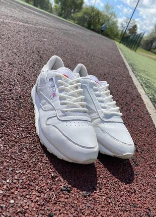 Оригинальные кожаные белые кеды кроссовки туфли reebok classic ,р40/26см,ne clark’s ecco3 фото