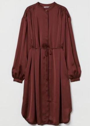 Сукня шифонова h&m шоколадного кольору.  нова сукня -рубашка h &m.