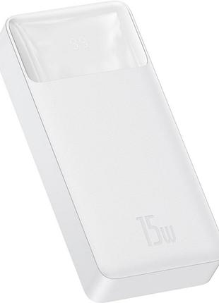 Павербанк baseus bipow 20000 mah 15 w white (ppdml-j02)