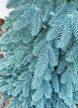 Элитная голубая 2.3м литая елка искусственная ель литая2 фото