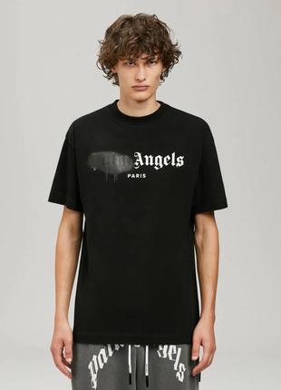 Футболка palm angels paris sprayed logo t-shirt1 фото