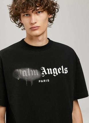 Футболка palm angels paris sprayed logo t-shirt2 фото