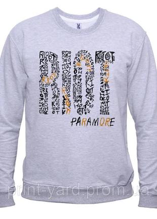 Свитшот серый loys music paramore riot
