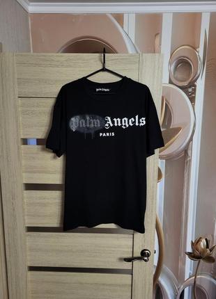 Футболка palm angels paris sprayed logo t-shirt4 фото