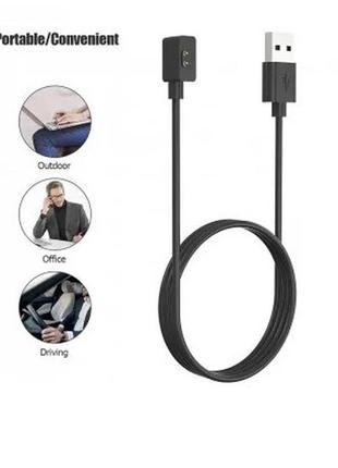 Кабель usb для зарядки xiaomi mi smart band 8 / band 8 active - black