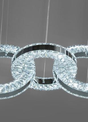 Подвесная хрустальная светодиодная люстра 32 ватта diasha 7710-3a/300x3hr