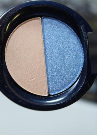 Тіні для повік очей подвійні color me two colors eyeshadow 006 шимерні шиммерні сяючі сатинові блакитні сині голубі нюдові нюд