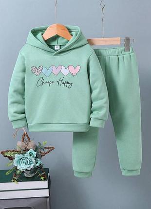 Гарний утеплений костюм на дівчинку на 6 років