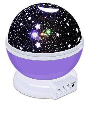 Нічник куля проєктор зоряне небо star master dream qdp01 purple
