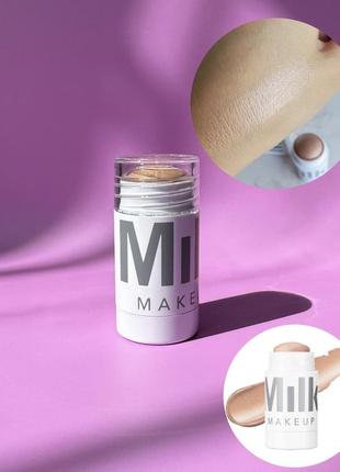 Хайлайтер в стіку milk makeup dewy cream highlighter stick in lit