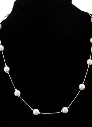 Колье с искусственными жемчугом подарок колье с искриственным жемчугом подарок