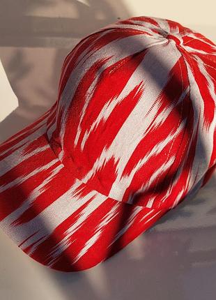 Кепка "бордо" из хлопкового иката, узбекистан