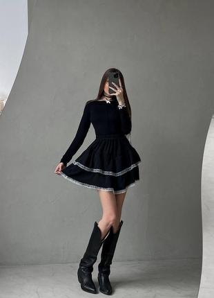 Літній розпродаж❗️невагома та легка спідниця «воланчики» з мереживом 💖8 фото