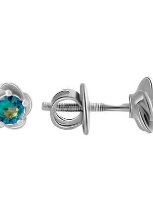 Серебряные серьги ortex с мистик топазом 0.903ct (2058762)