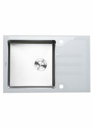 Кухонная мойка platinum handmade white glass 78*51 (3.0/1.2)