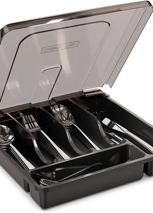 Лоток для столовых приборов с крышкой, 30 см х 30 см х 7 см