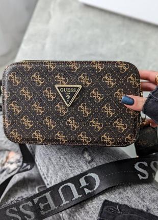 Сумка кросс боди с широким ремнем брендовая