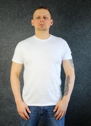 Футболка базова однотонна біла бавовняна літня розмір (xxl)