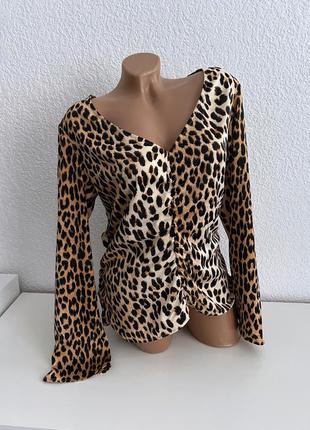 Блуза h&m леопардовий принт
