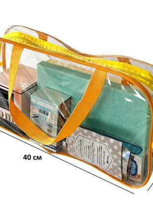 Компактна сумка в пологовий будинок або для речей 40*20*10 см (жовтий)6 фото