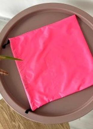 Сумка для продуктов из плотного нейлона m 30*30 см (розовый)2 фото