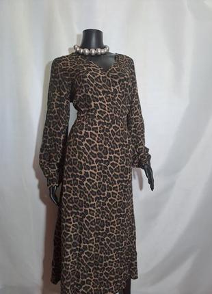 Брендовое платье леопардовый принт #1263 фото