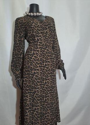 Брендовое платье леопардовый принт #1265 фото