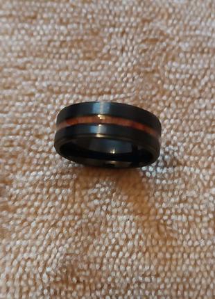 Черное кольцо нержавеющая сталь в стиле панк2 фото