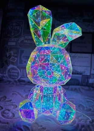Зайчик світлодіодний світильник нічник led заєць, оригінальний подарунок на день святого валентина дівчині4 фото