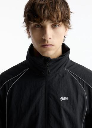 Pull&amp;bear stwd with contrast seams - outdoorjacke - black