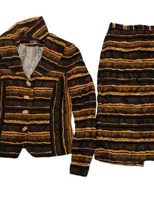 Костюм (пиджак+юбка) в полоску