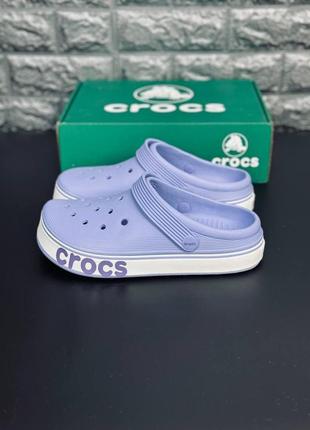 Женские кроксы crocs шлёпанцы лавандового цвета2 фото