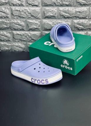 Женские кроксы crocs шлёпанцы лавандового цвета4 фото