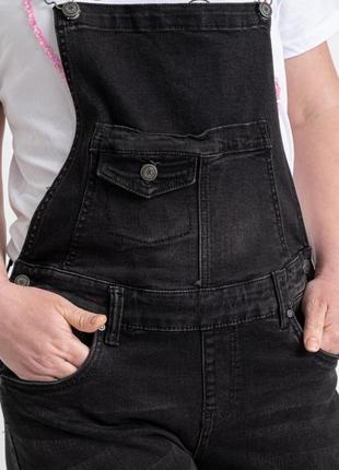 Комбинезон черный resalsa6023 джинсовый полубатальный2 фото