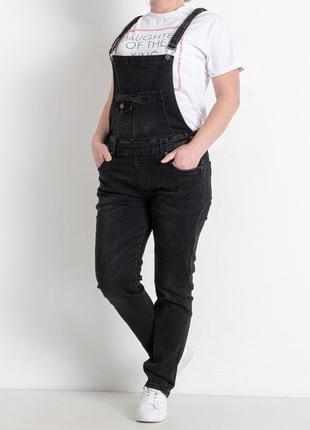 Комбинезон черный resalsa6023 джинсовый полубатальный1 фото