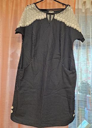 Сукня під джинс з мереживом