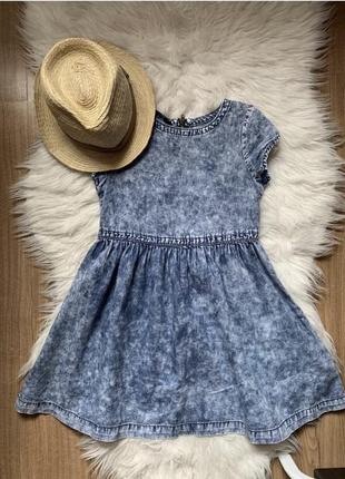 Джинсовое платье платье платье сарафан для девочки 6-7 лет