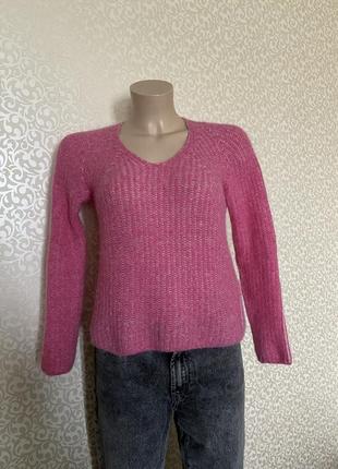 Рожевий пуловер з вмістом альпаки та вовни marc cain1 фото