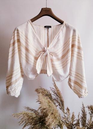 Шикарная льняная блуза primark