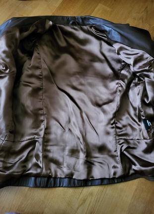 Вінтажна шкіряна жіноча ретро куртка косуха  коричнева6 фото